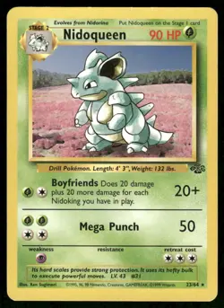 Pokemon Cards Nidoqueen 23/64 UNLIMITED Jungle WOTC Rare LP *1 - Image 1