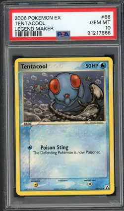 PSA 10 Tentacool EX Legend Maker 66/92 Pokemon Card B3 - Image 1