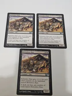 3x Relentless Rats #108 NM Magic 2010 M10 Magic MTG - Image 1