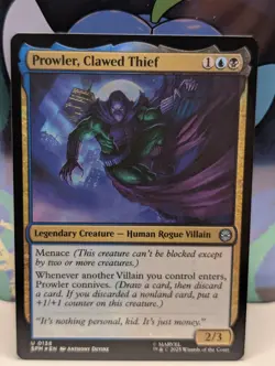 Prowler, Clawed Thief (FOIL) - 0138 - Marvel's Spider-Man - MTG - NM - Image 1