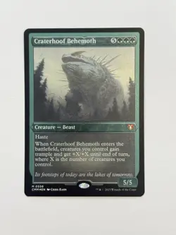 Craterhoof Behemoth (Foil Etched) Commander Masters Foil NM - Image 1