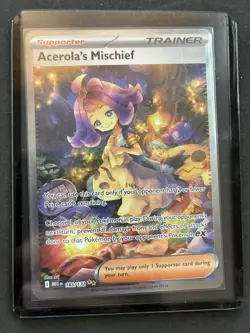Pokemon Acerola's Mischief Trainer Full Art Holo 183/132 Me01 Mega Evolution SIR - Image 1