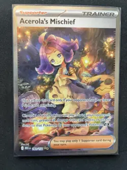 Pokemon Acerola's Mischief Trainer Full Art Holo 183/132 Me01 Mega Evolution SIR - Image 2