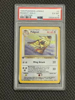 1999 Pokemon Jungle Holo Rare Pidgeot First Edition 8/62 PSA 6 - Image 1