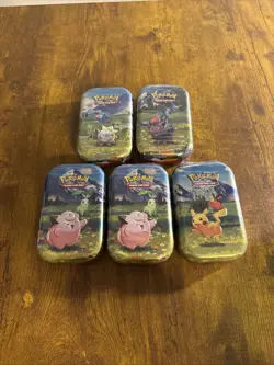 LOT OF 5 SEALED ✅ Pokemon TCG Ascended Heroes MINI TINS Brand New Art Set - Image 1