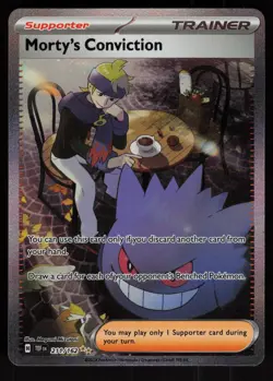 Morty's Conviction 211/162 Special Illustration Rare Temporal Forces Pokemon - Image 1