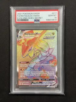 2021 POKEMON SWORD & SHIELD EVOLVING SKIES SECRET FULL ART/RAYQUAZA VMAX PSA 10 - Image 1