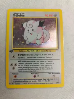 FR Melofee 5/102🌟 HOLO Edition 1 Set De Base Wizards - Carte Pokemon - TBE - Image 1