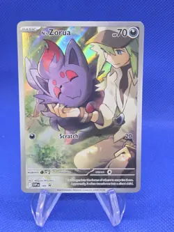 Pokemon Scarlet & Violet Journey Together ETB N’s Zorua 189 Black Star Promo NM - Image 1