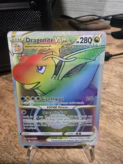 Pokemon Dragonite VSTAR Pokemon GO Secret Rare Holo 081/078 280 HP 2022 - Image 1