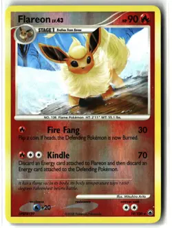 Flareon ⭐ 19/100 Reverse Holo Rare Majestic Dawn 2008 Pokemon MP - Image 1