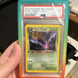 Pokemon 2002 Neo Destiny 1st Edition Dark Crobat Holo PSA 9 - Image 1