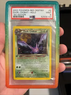 Pokemon 2002 Neo Destiny 1st Edition Dark Crobat Holo PSA 9 - Image 5