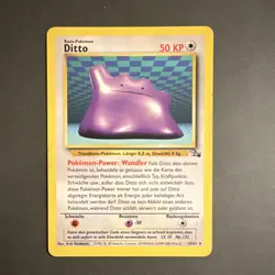 Pokemon Ditto 18/62 Fossil Rare Basic HP50 Regular German Wizards 1999 - Image 1