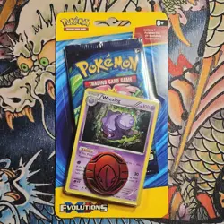 Pokemon XY Evolutions Check Lane Blister Pack Weezing with RED DEOXYS SEALED - Image 1