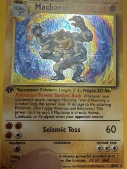Machamp 008/102 Base Set Holo 1st Edition Pokemon TCG Vintage - Image 5