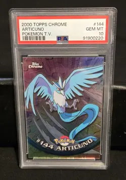 2000 Topps Chrome Articuno Pokemon T.V. #144 PSA Gem Mint 10 - Image 1
