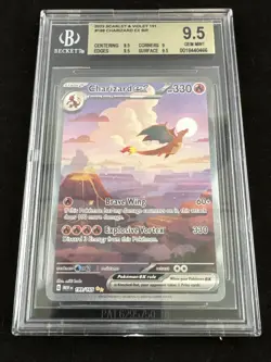 Pokemon Scarlet & Violet 151 Charizard EX 199/165 SIR Beckett BGS 9.5 GEM MINT - Image 1