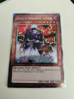 Yugioh! Dekoichi the Battlechanted Locomotive RA03-EN144 Platinum Secret 1st NM - Image 1