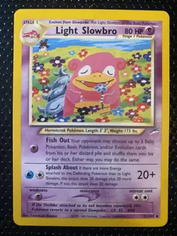 Pokemon TCG Light Slowbro 2002 Neo Destiny Card 51/105 Regular Vintage LP - Image 1