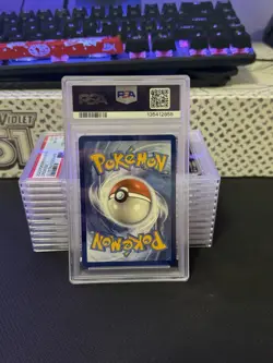 Pokemon TCG DESTINED RIVALS Team Rockets Meowth Card 203/182 PSA 9 MINT - Image 2