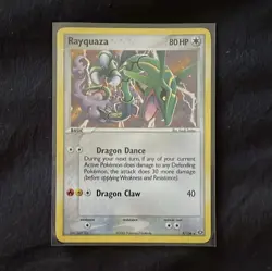 Pokemon TCG Rayquaza Emerald 9/106 2005 Holo Rare Basic Dragon 80HP Card - Image 1