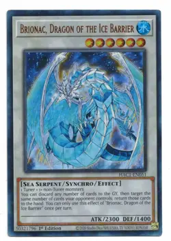 YuGiOh Card: Brionac, Dragon of the Ice Barrier HAC1-EN051 Duel Terminal 1st! EX - Image 1