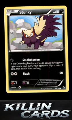Stunky (53) 53/106 Pokemon Common XY - Flashfire Card LP - Image 1