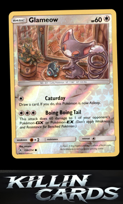 Reverse Holofoil Glameow 159/214 Pokemon Common SM - Unbroken Bonds Card NM - Image 1