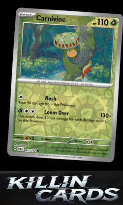 Reverse Holofoil Carnivine 007/142 Pokemon Common SV07: Stellar Crown Card NM - Image 1