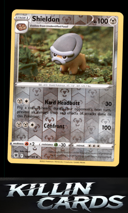 Reverse Holofoil Shieldon 109/189 Pokemon Uncommon SWSH10: Astral Radiance Card - Image 1