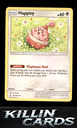 Happiny 161/214 Pokemon Uncommon SM - Unbroken Bonds Card NM - Image 1