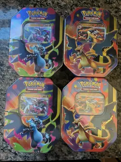 NEW Charizard X and Y Tin’s Pokemon TCG Trading Card Game Collectible Tin Sealed - Image 1