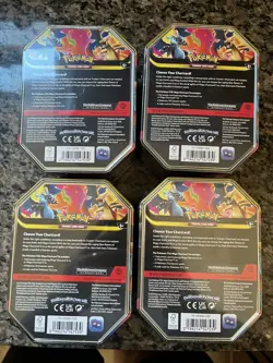 NEW Charizard X and Y Tin’s Pokemon TCG Trading Card Game Collectible Tin Sealed - Image 2