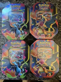 NEW Charizard X and Y Tin’s Pokemon TCG Trading Card Game Collectible Tin Sealed - Image 3