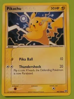 Pokemon Pikachu Emerald #60/106 Common Card - Image 1