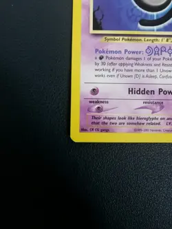 Pokemon Card Unown D 47/75 Neo Discovery Uncommon - Image 4