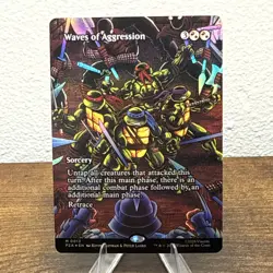 Waves of Aggression (Borderless) Teenage Mutant Ninja Turtles Eternal-Legal Foil - Image 1