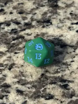 MTG, Teenage Mutant Ninja Turtles, Spindown D20 Die Green And Blue - Image 1
