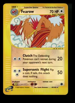 Fearow 45/165 Expedition 2002 Reverse Rare Holo e-Series Pokemon Card TCG - Image 1