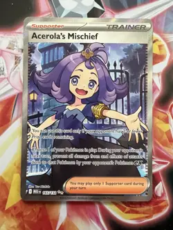 Pokemon Card Acerola's Mischief - 165/132 - ME01: Mega Evolution (MEG) - Image 1