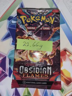 VERY HEAVY! 22.66 Gram Obsidian Flames Pokemon TCG Factory Sealed Booster Pack! - Image 2