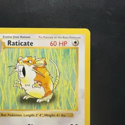 Pokemon Vintage Shadowless Raticate 040/102 Base Set Wizards Of The Coast 1999 - Image 3