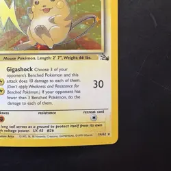 Pokemon Vintage Holo Raichu 14/62 Fossil Wizards Of The Coast 1999 - Image 4