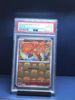 PSA GEM MINT 10 - 2023 Pokemon SV2a JP - Vulpix- Master Ball Reverse Holo - Image 1