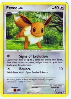 Eevee Common Rising Rivals 59/111 LP Pokemon TCG - Image 1