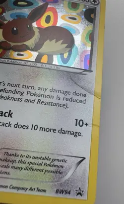 Eevee BW94 Promo Holo Black and White Promos Damaged Pokemon TCG - Image 2