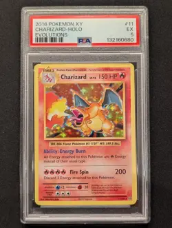 Charizard 11/108 Pokemon XY - Evolutions PSA 5 Holo Rare Excellent - Image 1