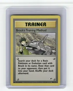 Brock's Training Method Gym Heroes Uncommon Pokemon Near Mint or Better - Image 1