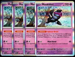 Pokemon TCG 4x Munkidori 095/167 2024 Twilight Masquerade Holo Playset - NM/LP - Image 1